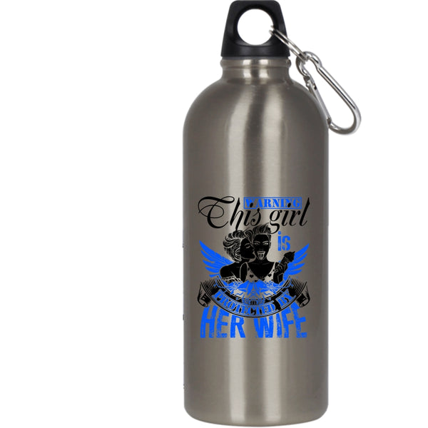 This Girl Is Protected By Her Wife 20 oz Stainless Steel Bottle,Cute Gift For Les Outdoor Sports Water Bottle