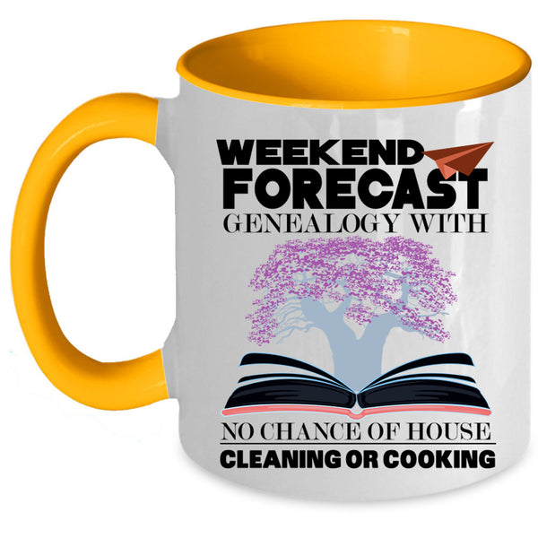 My Family Coffee Mug, Weekend Forecast Genealogy Accent Mug