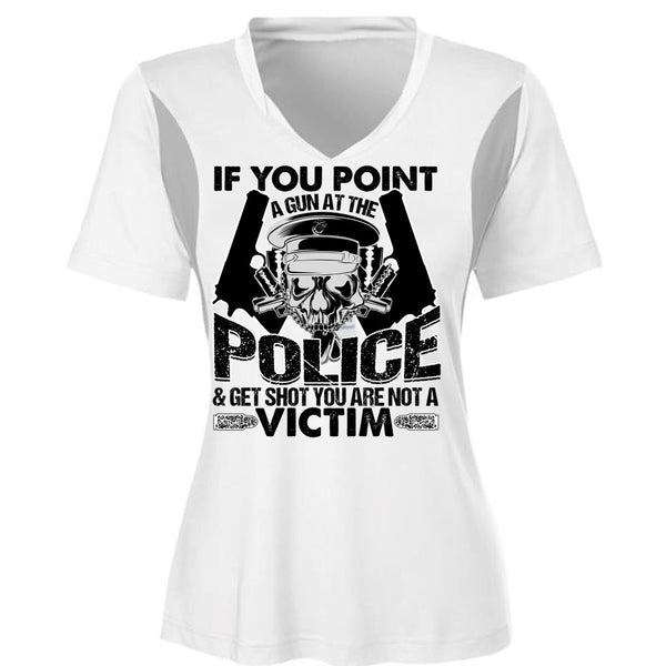 You Point A Gun At The Police T Shirt, I Love Police T Shirt, Awesome T-Shirts