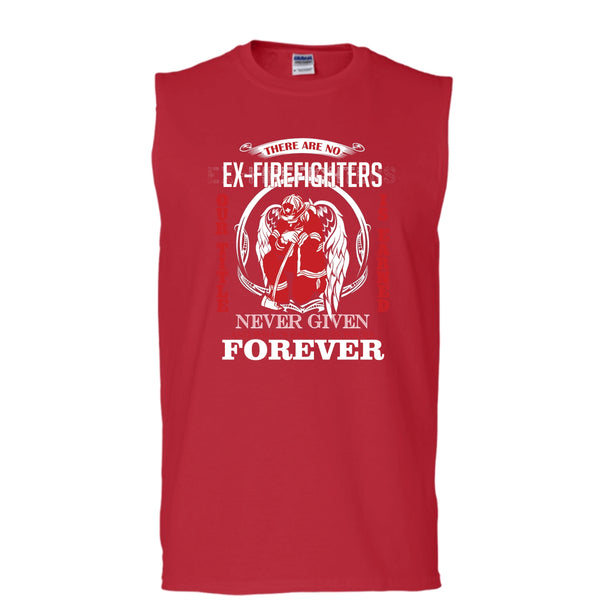 He Is The Fire In My Heart T Shirt, He Is My Firefighter T Shirt, Cool T Shirt (Men's Cotton Sleeveless)