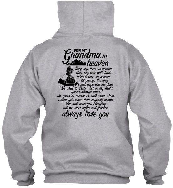 For My Grandma In Heaven T Shirt, I Love Grandma T Shirt