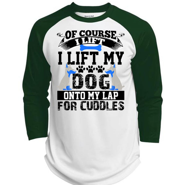 I Lift My Dog Onto My Lap T Shirt, I Love My Dog T Shirt, Awesome T-Shirts  (Polyester Game Baseball Jersey)