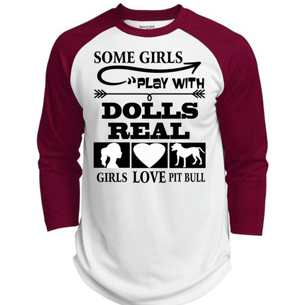 Good Girls Play Dolls T Shirt, I Love Dogs T Shirt, Awesome T-Shirts  (Polyester Game Baseball Jersey)