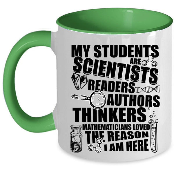 Mathematicians Loved Coffee Mug, My Students Are Scientists Accent Mug