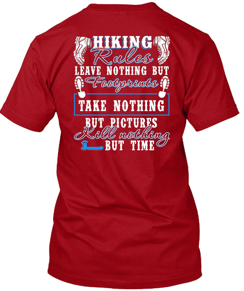 Hiking Rules T Shirt, Footprint T Shirt