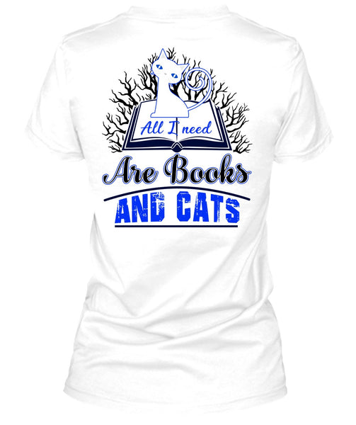 All I Need Are Books And Cats T Shirt, I Love Cat T Shirt