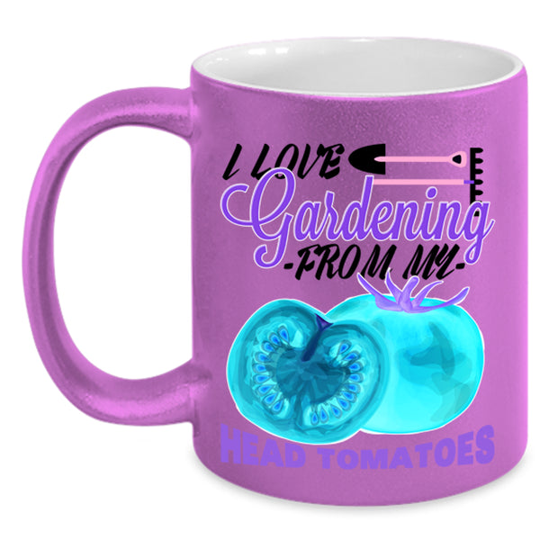 From My Head Tomatoes Coffee Mug, I Love Gardening Accent Mug