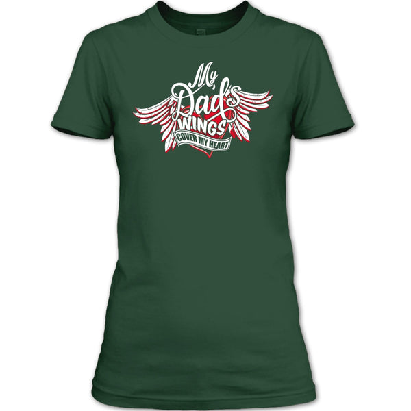My Dad Wing's Cover My Heart T Shirt, Dad's Wing T Shirt