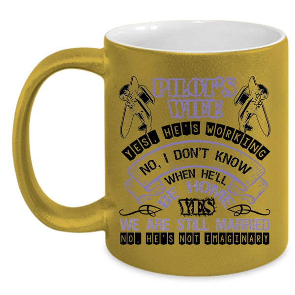 Cool Gift For Pilot's Wife Coffee Mug, Pilot's Wife Accent Mug
