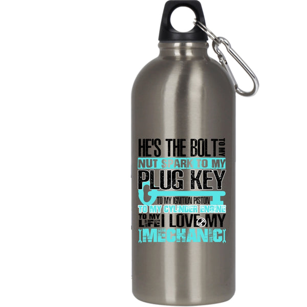 To My Life I Love My Mechanic 20 oz Stainless Steel Bottle,Cute Mechanic's Wife Outdoor Sports Water Bottle