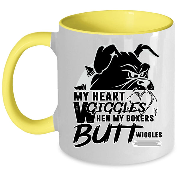 My Heart Giggles When My Boxers Butt Wiggles Cup, Dogs Mug