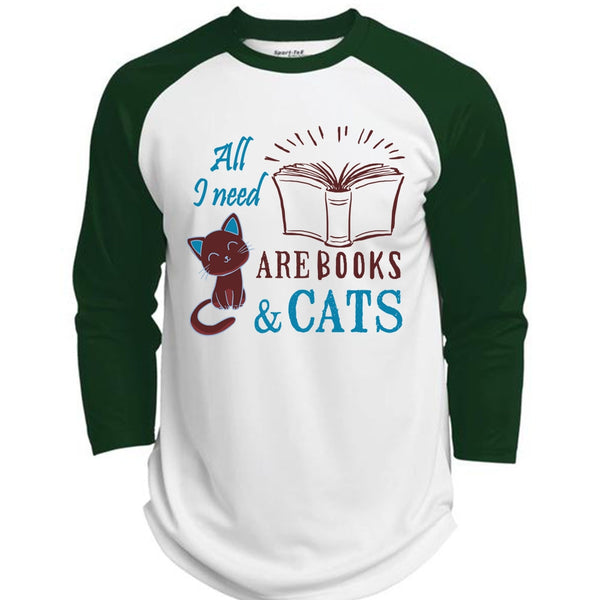 All I Need Are Books And Cats T Shirt, Favorite T Shirt, Relax T Shirt  (Polyester Game Baseball Jersey)