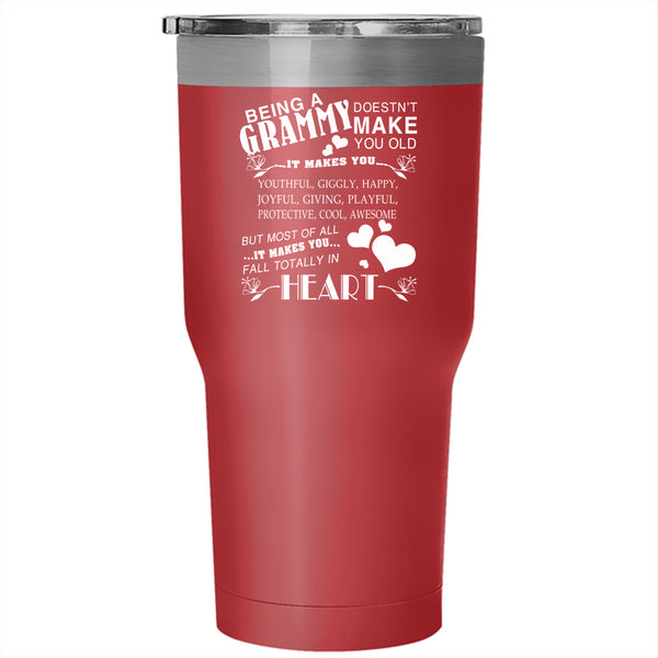 Being A Grammy Don't make You Old Tumbler 30 oz Stainless Steel, Cute Grammy Travel Mug