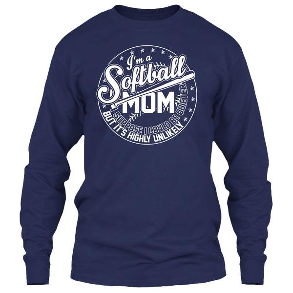 I'm A Softball Mom T Shirt, Coolest Softball Mom T Shirt