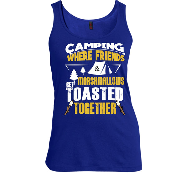 Camping T Shirt, where Friends Marshmalows Tank Top