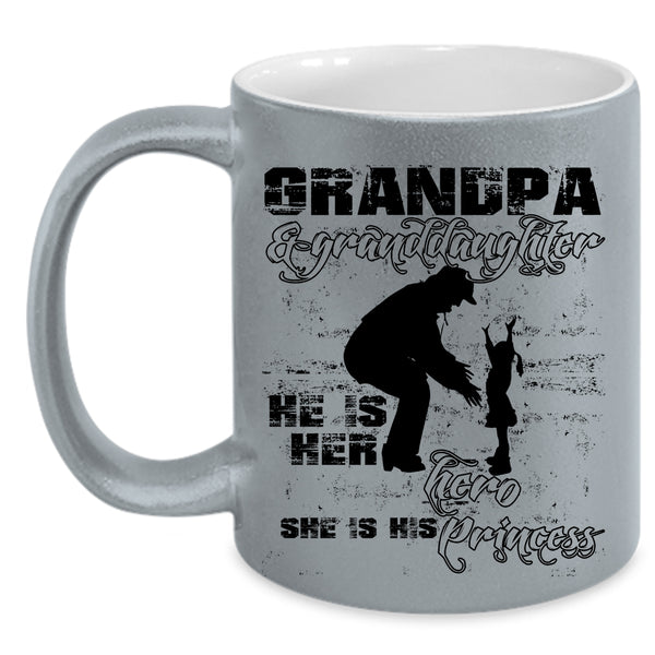 My Granddaughter Coffee Mug, Grandpa And Granddaughter Accent Mug