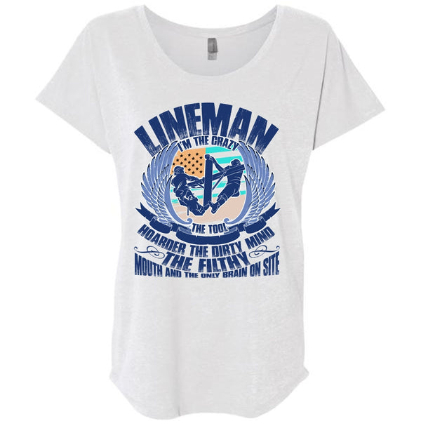 Lineman I'm The Crazy The Tools T Shirt, I Love Lineman T Shirt, Awesome T-Shirts