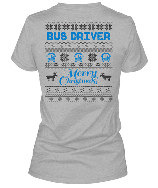 Bus Driver Merry Christmas T Shirt, I Love Driving T Shirt