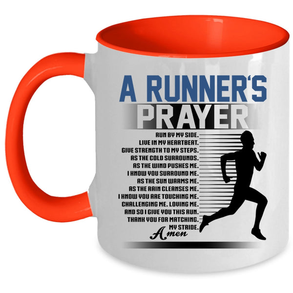 Best Gift For Runner Coffee Mug, A Runner's Prayer Accent Mug