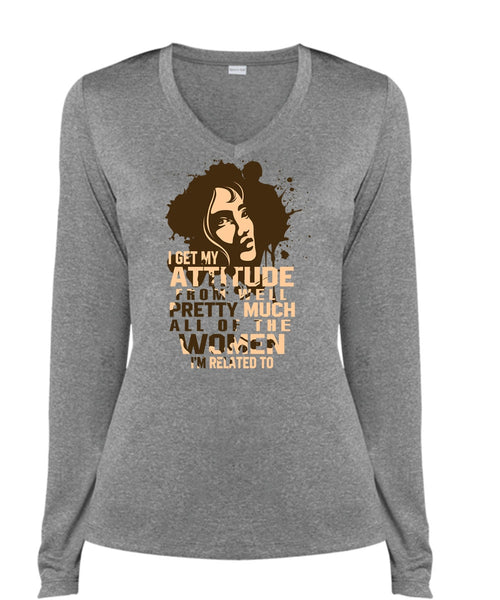 Well Pretty Much All Of The Women T Shirt, Being A Girlfriend T Shirt, Cool Shirt (Ladies LS Heather V-Neck)