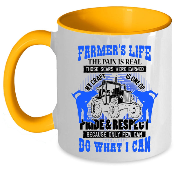 Best Gift For Farmer Coffee Mug, Farmer's Life Accent Mug