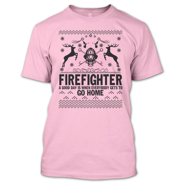 Firefighter Merry Christmas T Shirt, Merry Christmas Gift T Shirt
