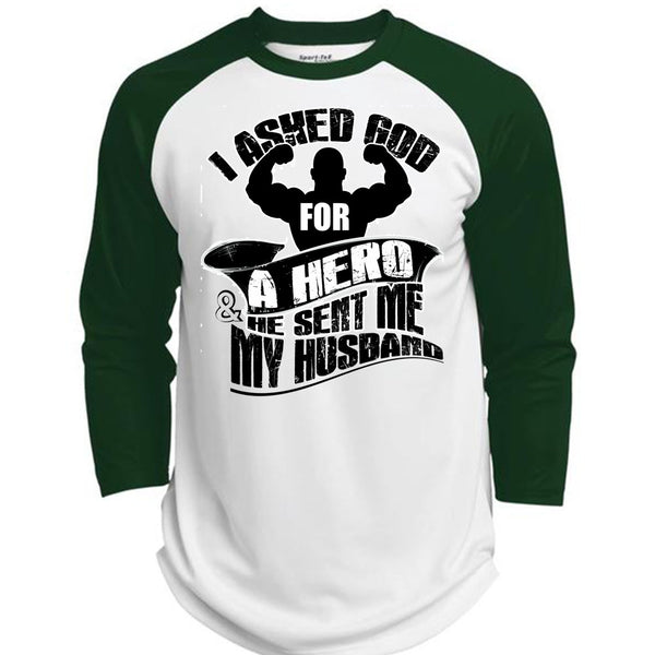 He Sent Me My Husband T Shirt, I Love Husband T Shirt, Awesome T-Shirts  (Polyester Game Baseball Jersey)