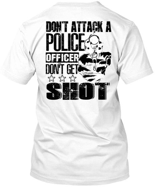 A black t-shirt with the shopify logo