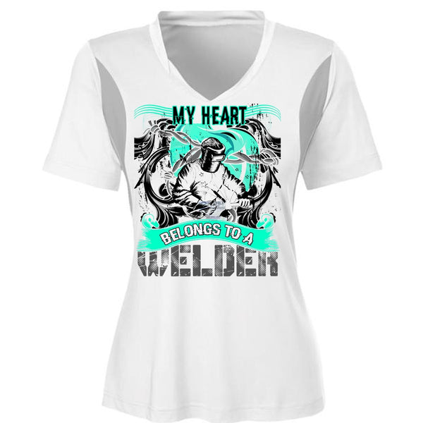 My Heart Belongs To A Welder T Shirt, I Love Welder T Shirt, Awesome T-Shirts