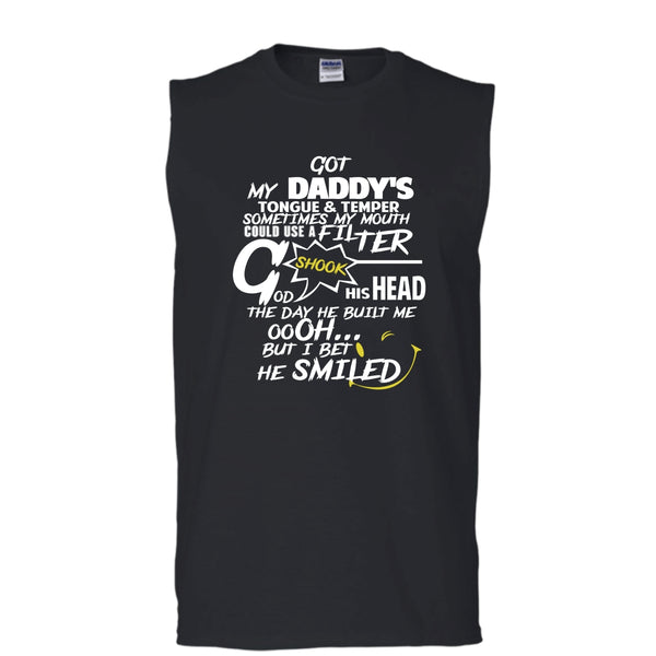 A black t-shirt with the shopify logo