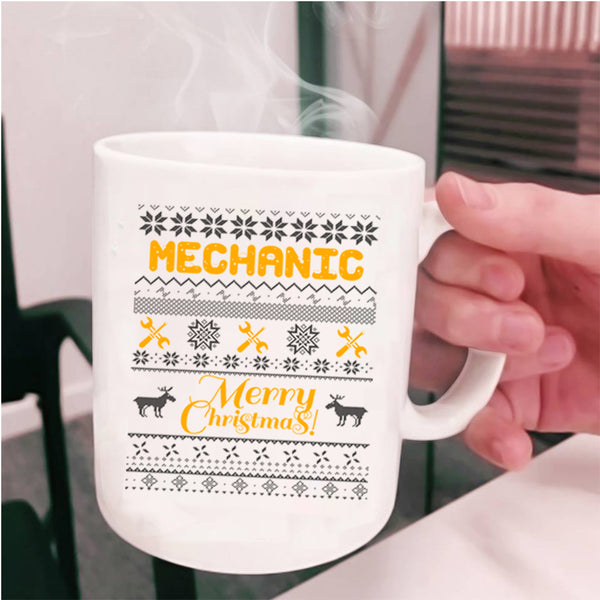 Merry Christmas Coffee Mug, Mechanic Cup