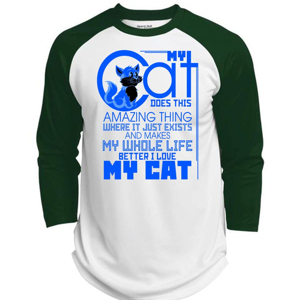 My Cat Does This Amazing Thing T Shirt, My Favorite T Shirt, Awesome T-Shirts  (Polyester Game Baseball Jersey)