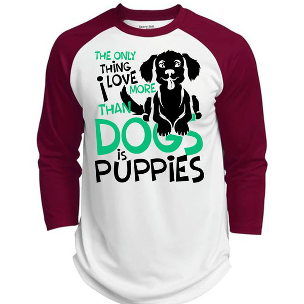 I Love More Than Dogs Is Puppies T Shirt, I Love My Dog T Shirt, Awesome T-Shirts  (Polyester Game Baseball Jersey)