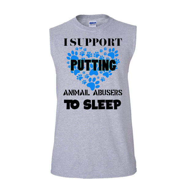 I Support Putting T Shirt, I Love My Dog T Shirt, Awesome t-shirts (Men's Cotton Sleeveless)