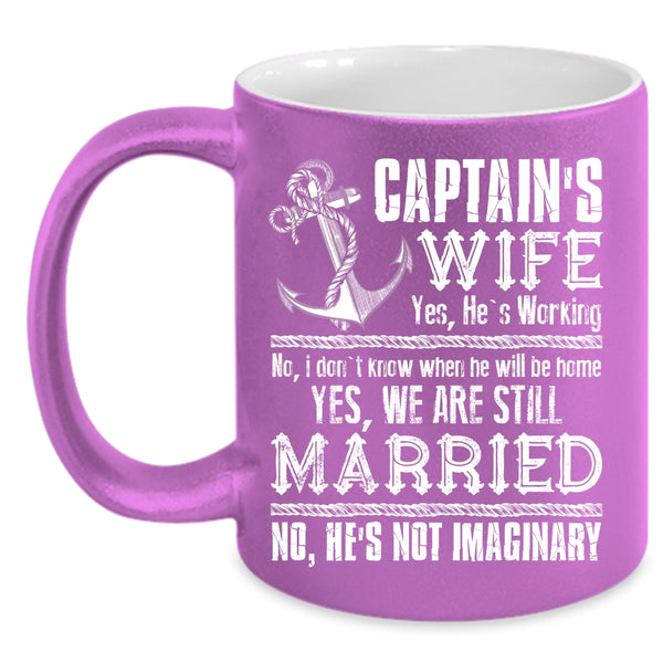 Captain's Wife Coffee Mug, Cool Just Married Coffee Cup