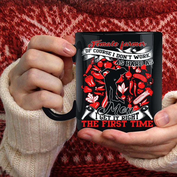 Female Farmer Coffee Mug, Cute Gift For Mom Coffee Cup