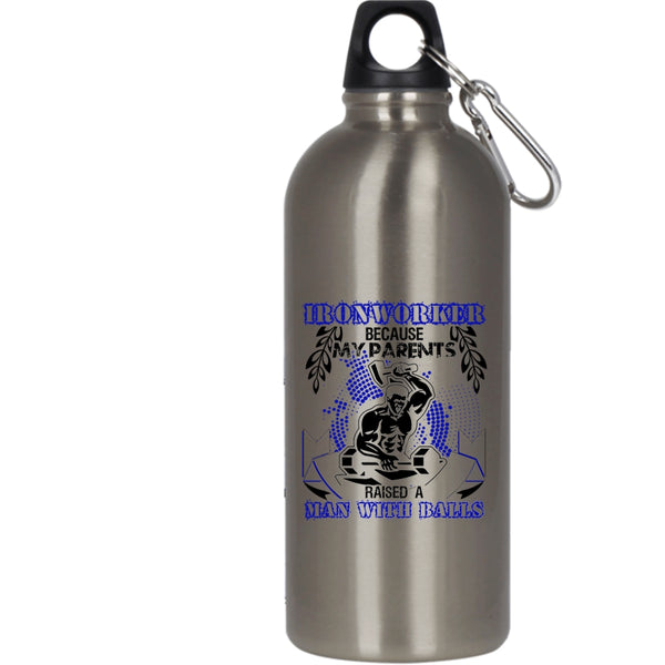 Ironworker 20 oz Stainless Steel Bottle,Cool Gift For Ironworkers Outdoor Sports Water Bottle