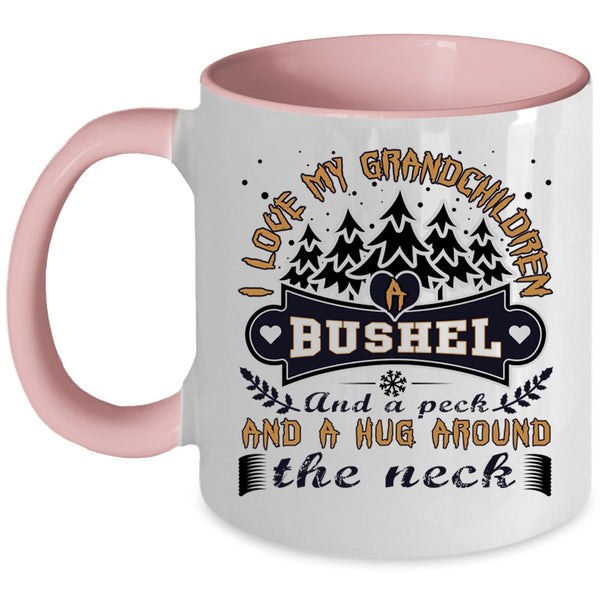 Christmas Gift For Dad Coffee Mug, I Love My Grandchildren Accent Mug