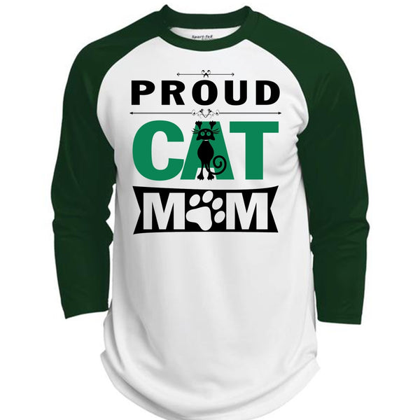 Proud Cat Mom T Shirt, I Love Cat T Shirt, Mother's Day T Shirt  (Polyester Game Baseball Jersey)