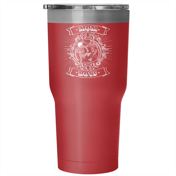 Mom Of Boys Tumbler 30 oz Stainless Steel, Mother And Sons Travel Mug