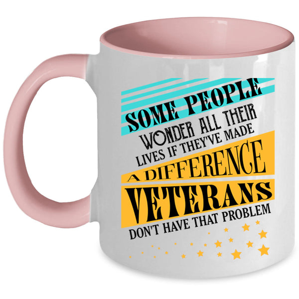 American Flag Coffee Mug, Awesome Veterans Accent Mug
