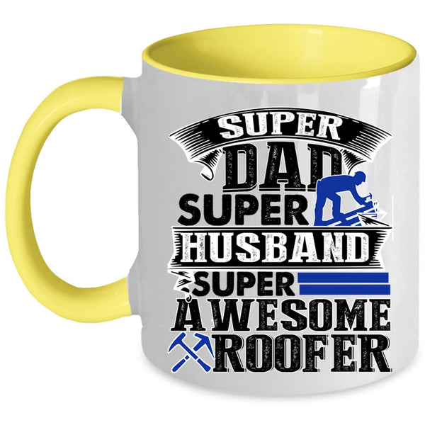 Awesome Roofer Coffee Mug, Dad Husband Accent Mug