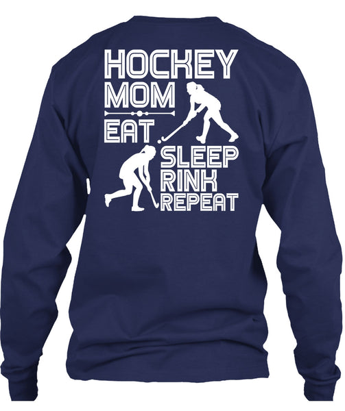 Hockey Mom Eat Sleep Rink Repeat T Shirt, Being A Hockey Mom T Shirt