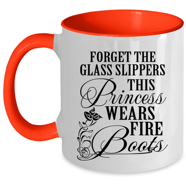 Cool Girls Coffee Mug, This Princess Wears Fire Boots Accent Mug