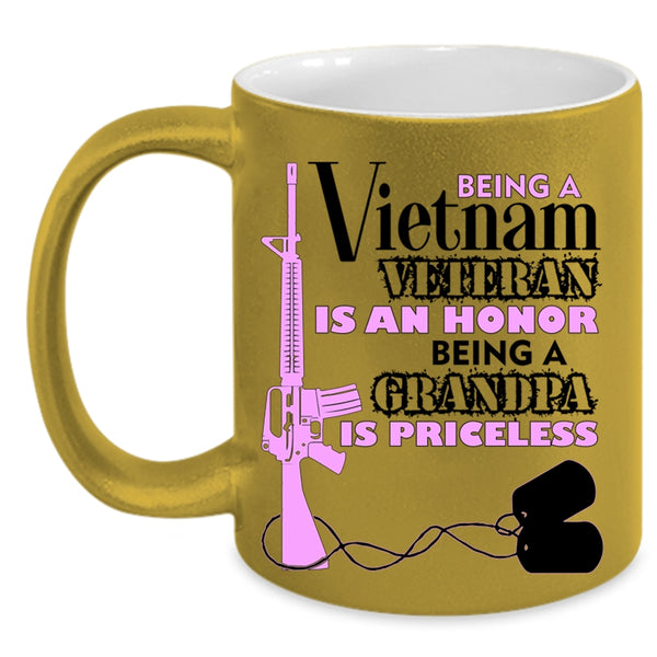 Being A Grandpa Coffee Mug, Being A Vietnam Veteran Accent Mug