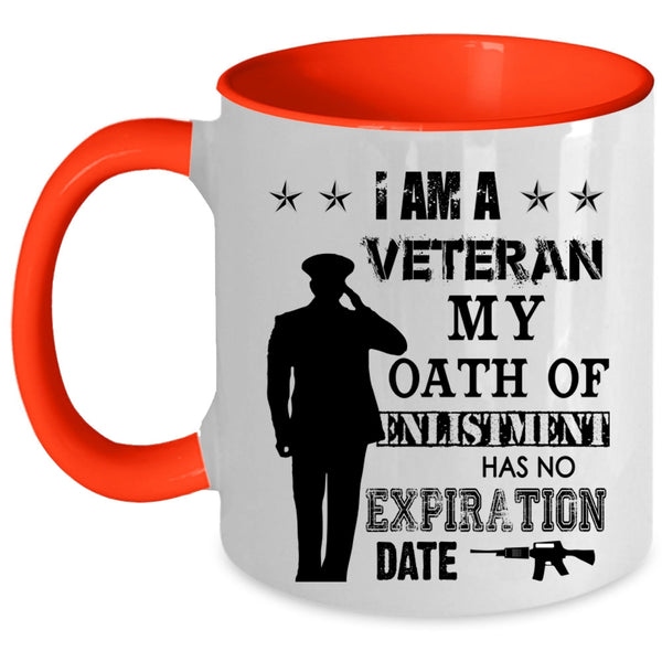 Awesome Gift For Veteran Coffee Mug, I Am A Veteran Accent Mug