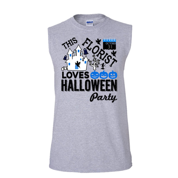 Halloween T Shirt, Cool Florist T Shirt, Awesome t-shirts (Men's Cotton Sleeveless)