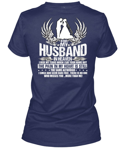 For My Husband In Heaven T Shirt, My Heart T Shirt