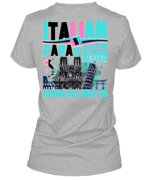 Italian Papa T Shirt, I Love Dad T Shirt