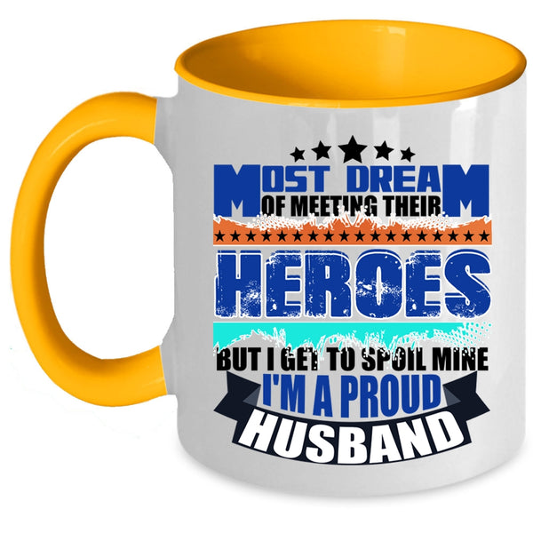 Cool Husband Coffee Mug, I'm A Proud Husband Accent Mug
